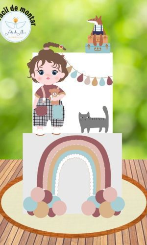 arquivo topo boho menininha cute em camadas