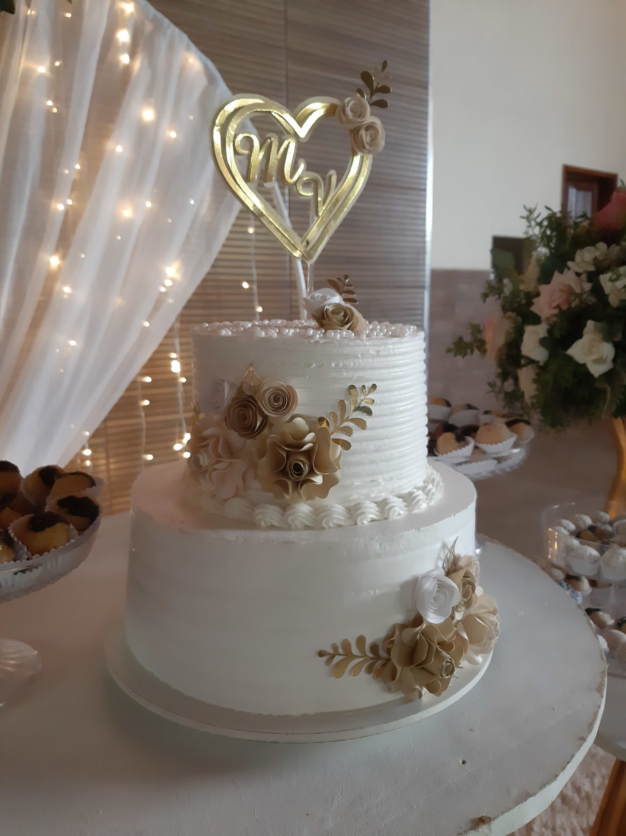 Arquivo Topo Bolo Floral Casamento - Imagem 2