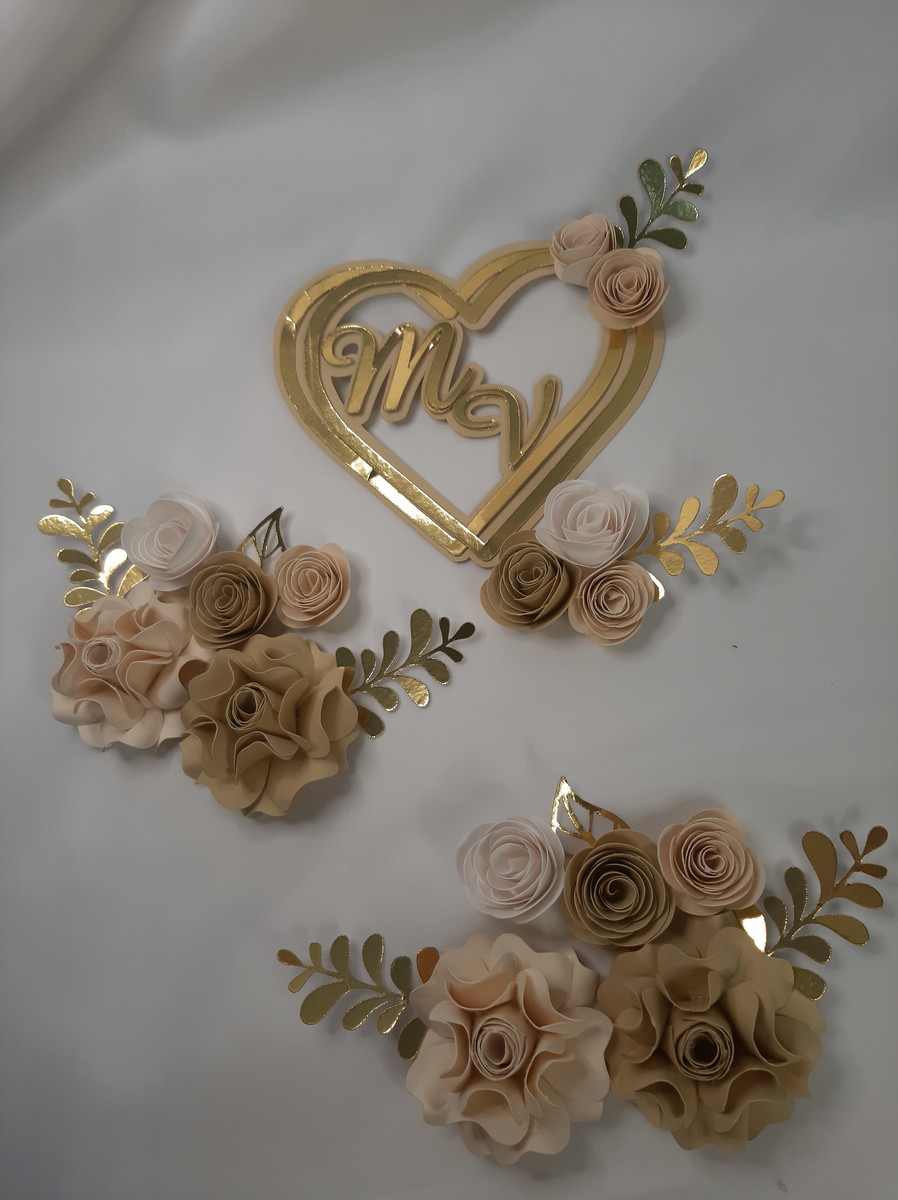 Arquivo Topo Bolo Floral Casamento