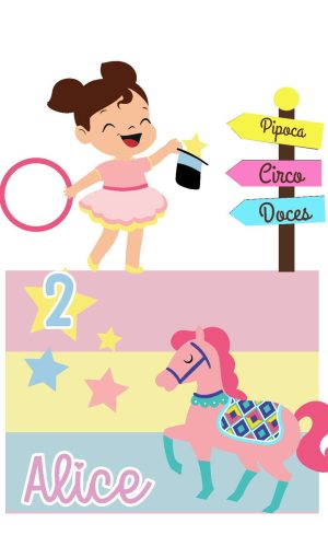 arquivo topo circo girl cute em camadas