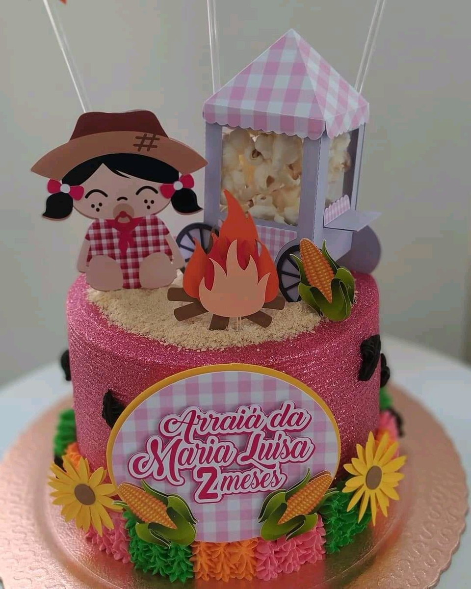 Arquivo Topo de Bolo Arraiá Baby - Imagem 2