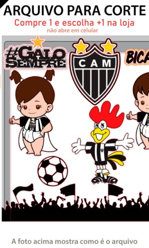 ARQUIVO Topo de bolo Atlético Mineiro Baby +1 arquivo
