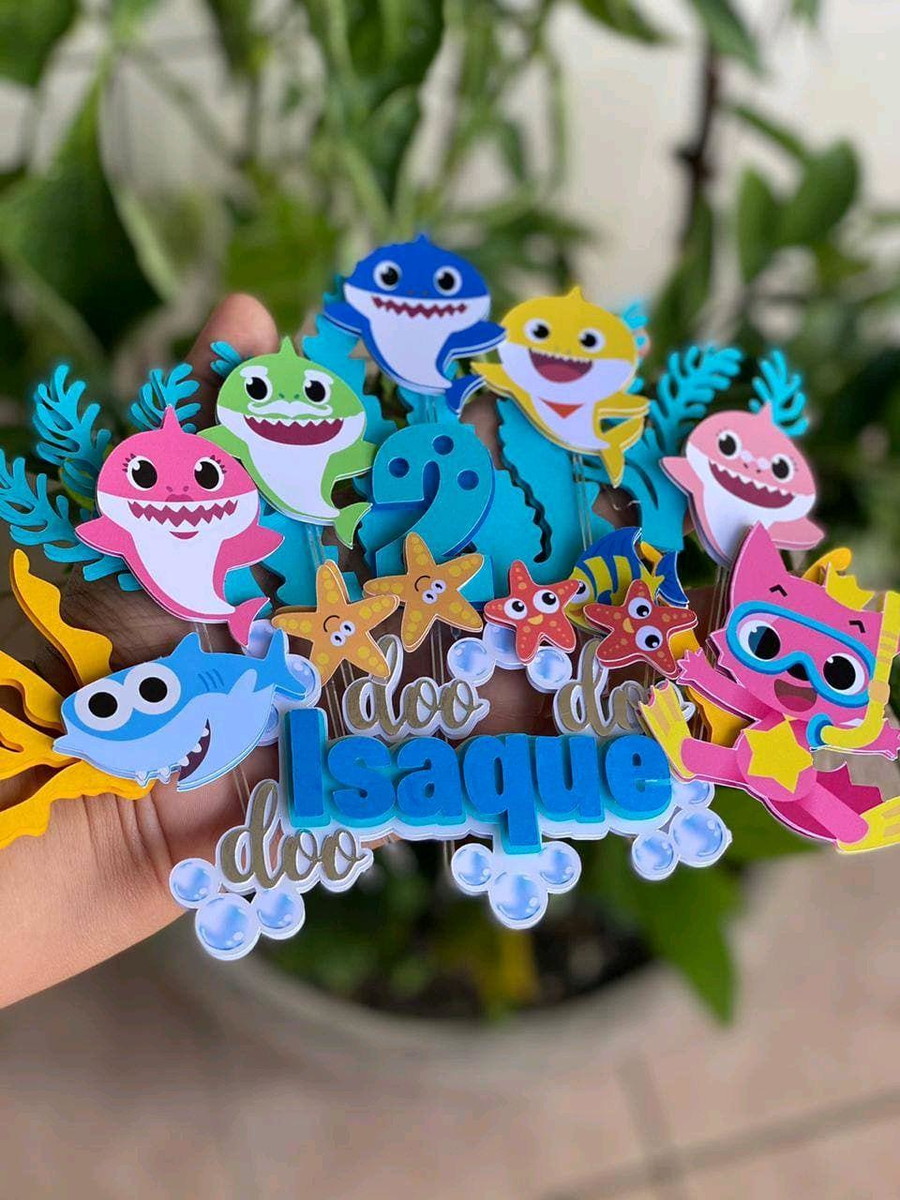 ARQUIVO TOPO DE BOLO BABY SHARK #11211