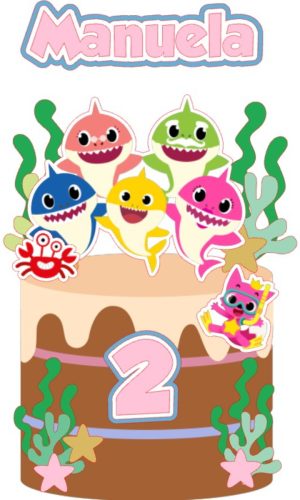Arquivo Topo de Bolo Baby Shark