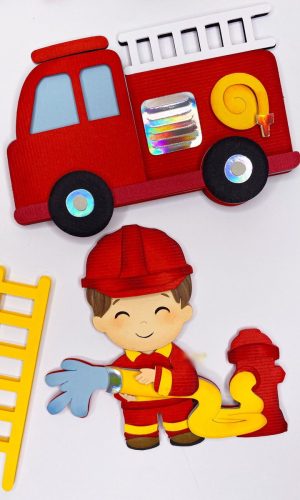 Arquivo Topo de Bolo Bebê Bombeiros 16 - Silhouette