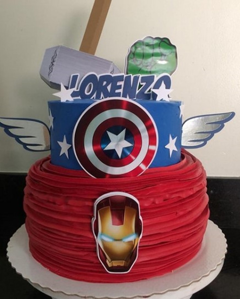 Arquivo topo de bolo capitao america