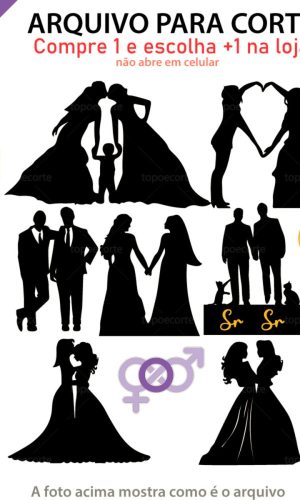 Arquivo Topo de Bolo Casamento Lgbt +1 Arquivo da Loja