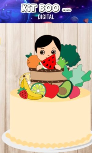 Arquivo Topo de Bolo - Cesta de Frutas Menino