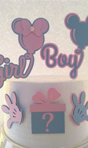 Arquivo Topo de Bolo - Chá Revelação Minnie Mickey