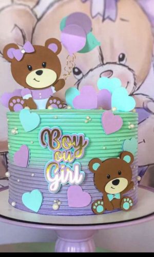 Arquivo Topo de Bolo Chá Revelação Ursinhos #16579