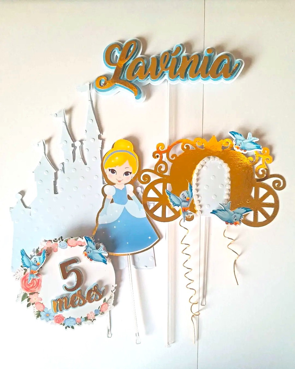 Arquivo Topo de Bolo Cinderela Cute