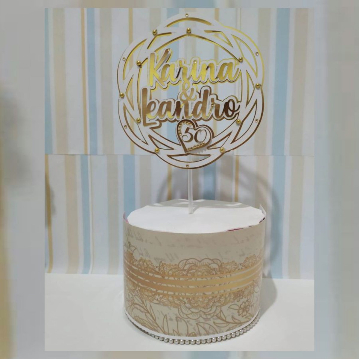 Arquivo Topo de Bolo Circular Bodas