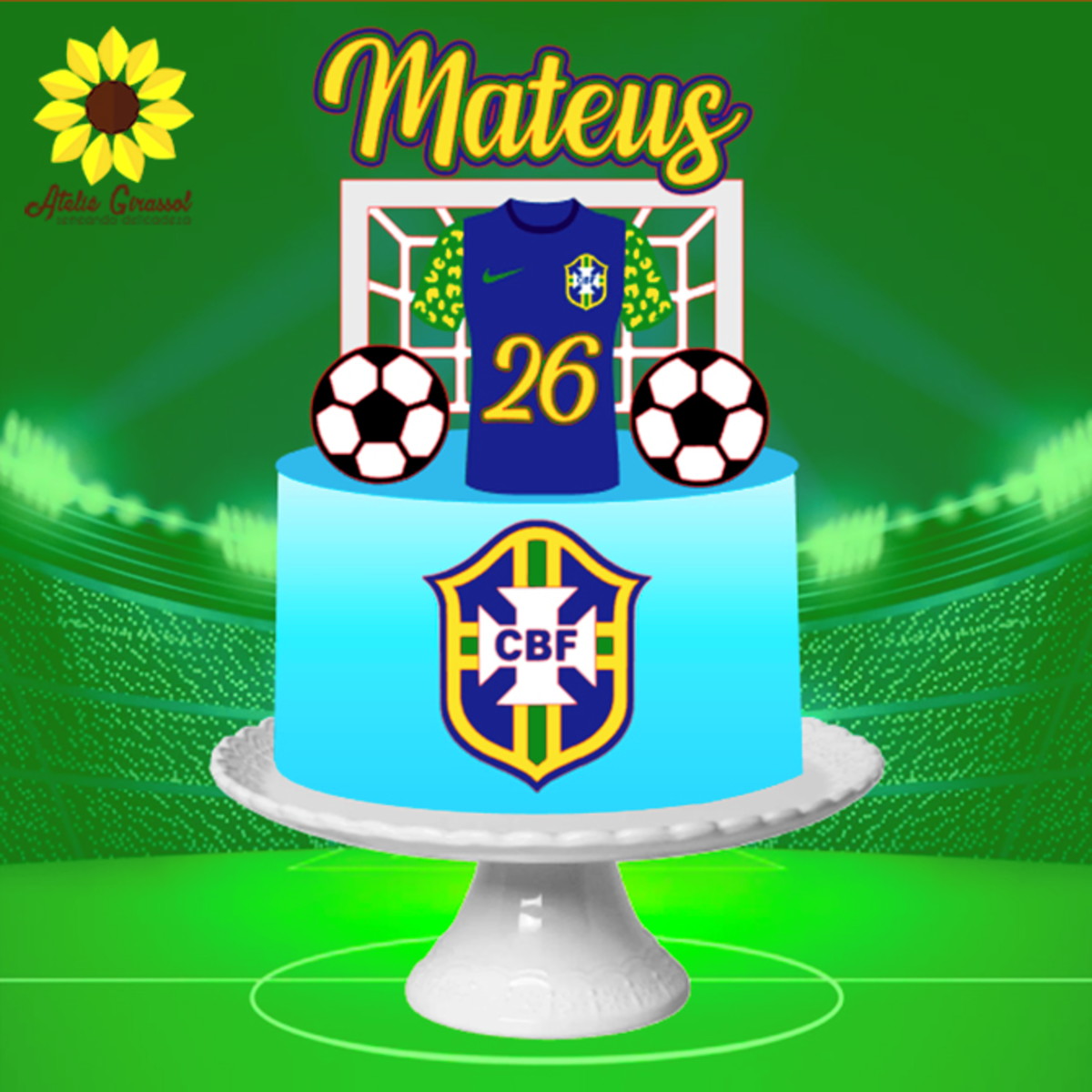 Arquivo Topo de Bolo Copa do Mundo Camadas Ganhe +3 Produtos