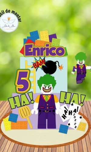 Arquivo Topo De Bolo Coringa Lego Em Camadas