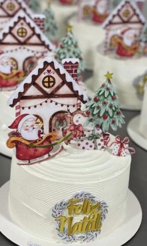 Arquivo Topo de Bolo de Natal Aquarelado.studio