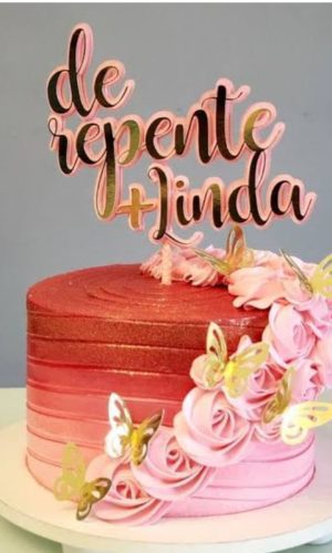 Arquivo de Corte Topo de Bolo de Repente + Linda Borboletas