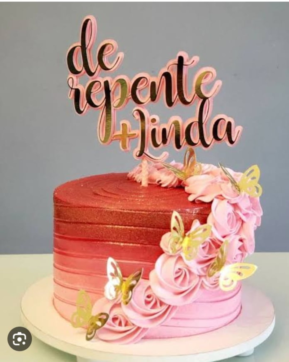 Arquivo de Corte Topo de Bolo de Repente + Linda Borboletas
