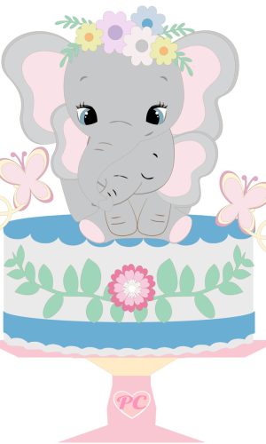 Arquivo Topo de Bolo - Dia das Mães Elefante