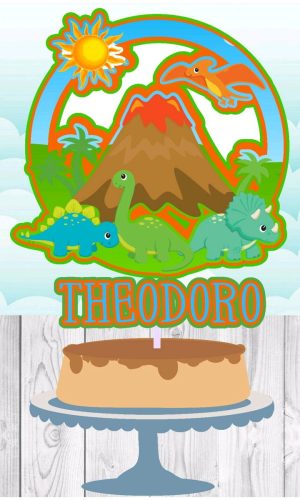 ARQUIVO TOPO DE BOLO DINOSSAURO #11278