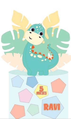 ARQUIVO TOPO DE BOLO DINOSSAURO BABY #11271