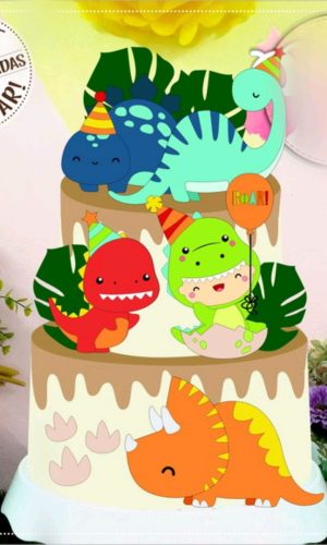 ARQUIVO TOPO DE BOLO DINOSSAURO CUTE #11272