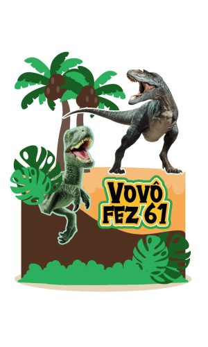 Arquivo topo de bolo dinossauro