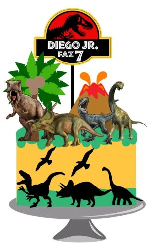Arquivo topo de bolo dinossauro