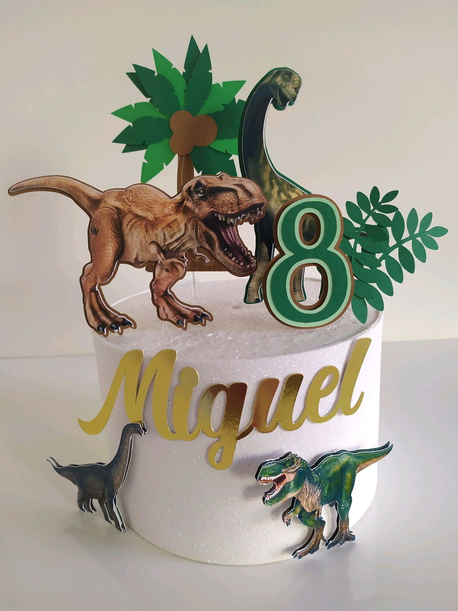 Arquivo topo de bolo dinossauro