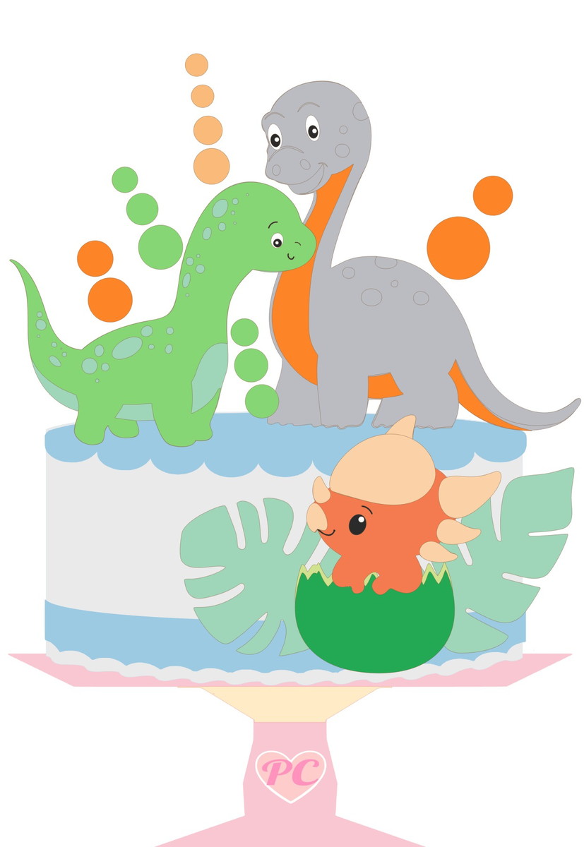 Arquivo Topo de Bolo - Dinossauro