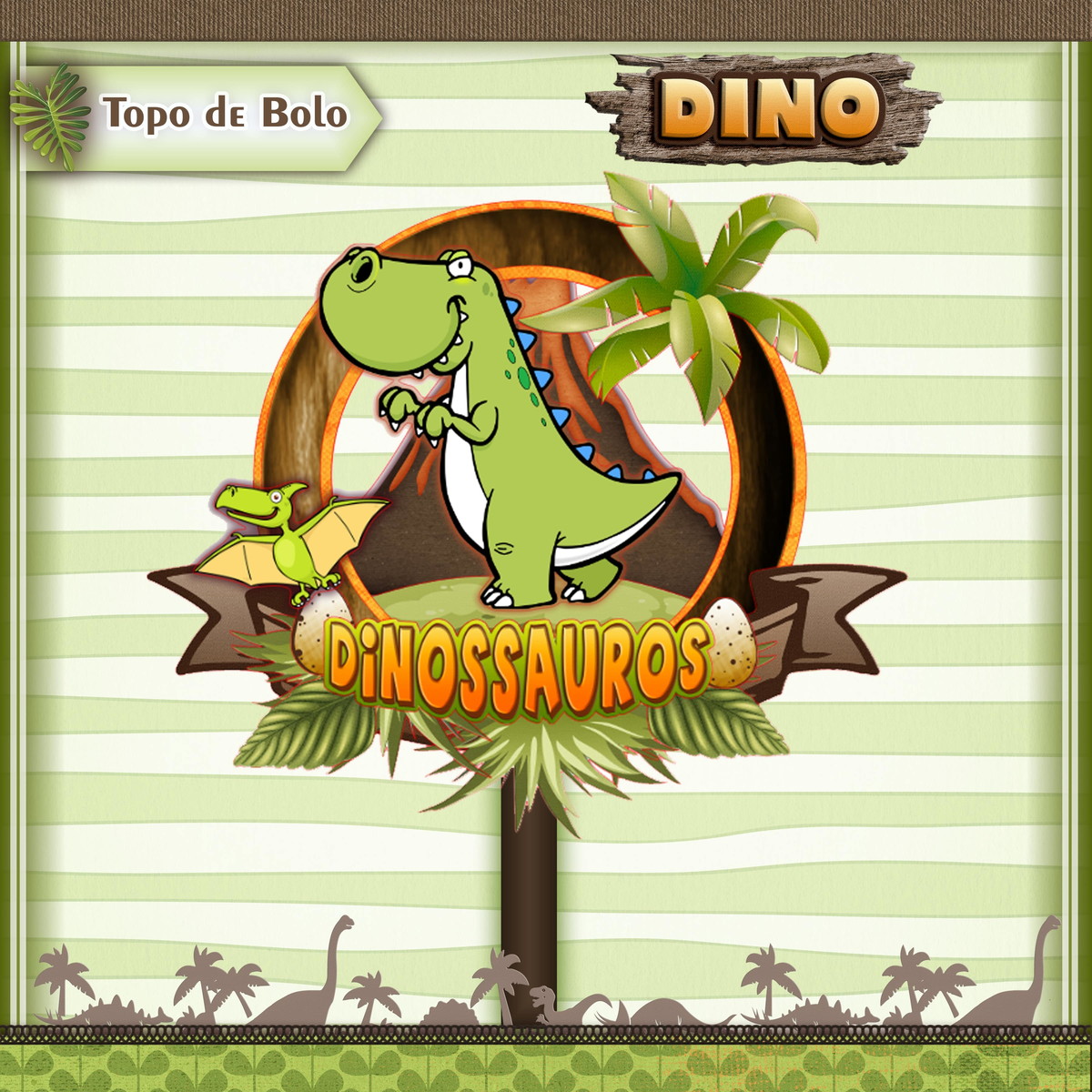 Arquivo Topo de Bolo - Dinossauros