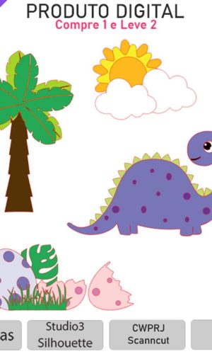 ARQUIVO Topo de bolo Dinossauro Baby