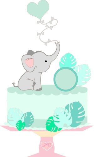 Arquivo Topo de Bolo - Elefante