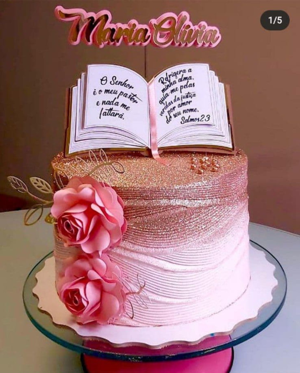 arquivo Topo de bolo floral biblia