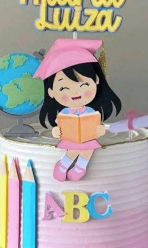 Arquivo Topo de Bolo Formatura Menina