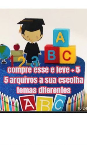 Arquivo Topo de Bolo Formatura Menino
