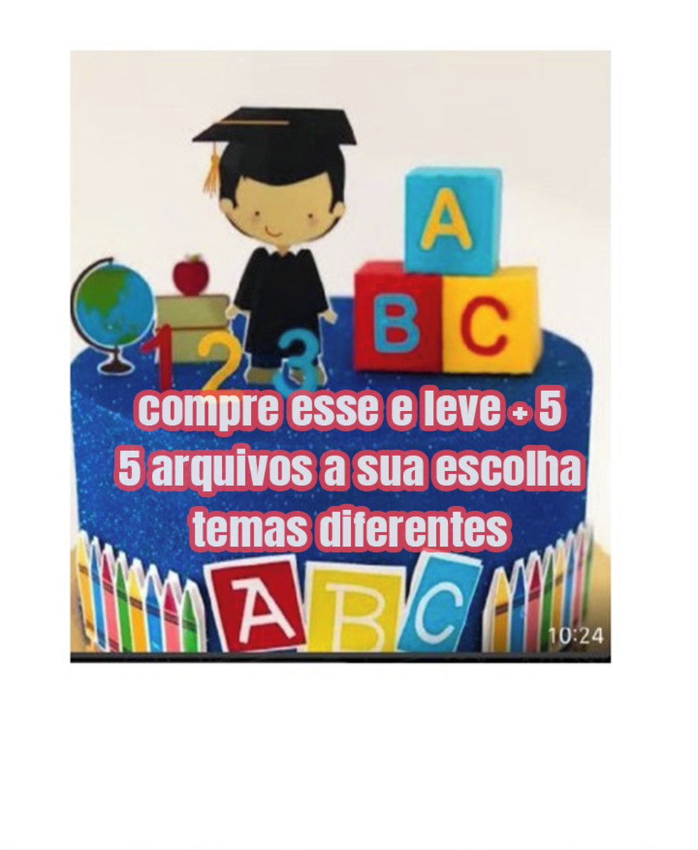 Arquivo Topo de Bolo Formatura Menino