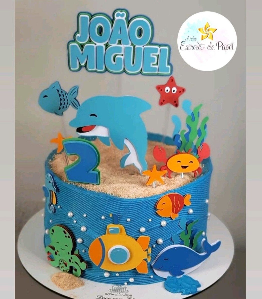 Arquivo topo de bolo Fundo do Mar - Camadas - Imagem 3