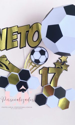 Arquivo Topo de Bolo Futebol Bola 3d