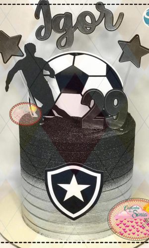 Arquivo TOPO DE BOLO Futebol BOTA FOGO - 1133