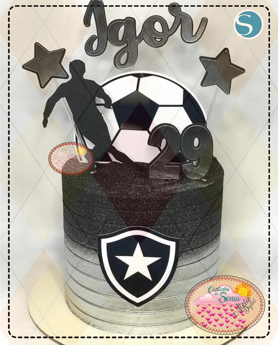 Arquivo TOPO DE BOLO Futebol BOTA FOGO - 1133