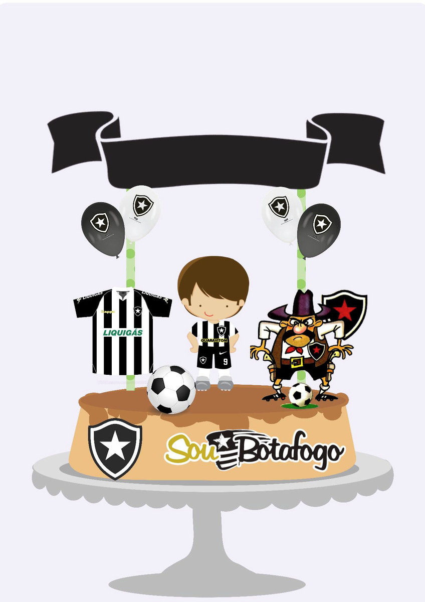 Arquivo Topo de Bolo Futebol Botafogo