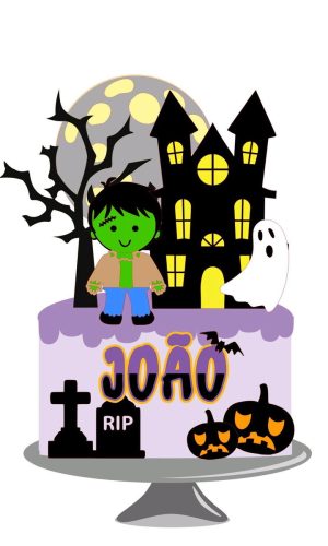 Arquivo topo de bolo Halloween camadas