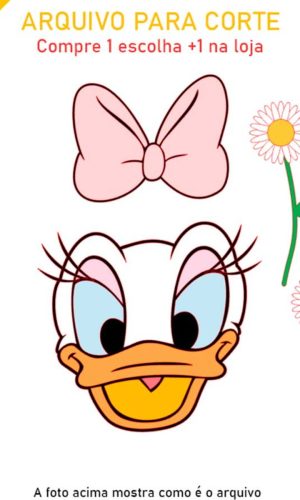 ARQUIVO Topo de bolo Margarida em camadas +1 tema