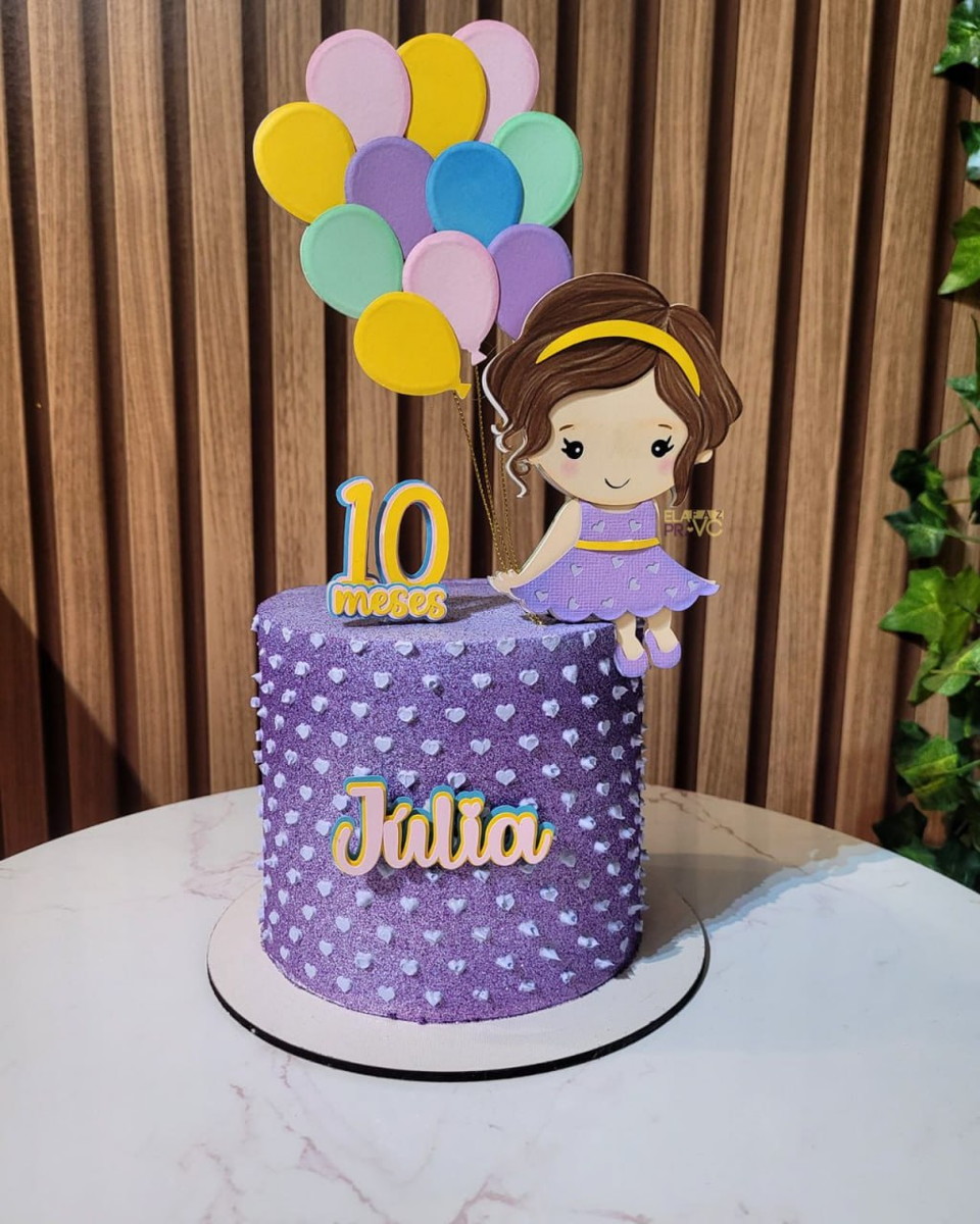 Arquivo Topo de Bolo - Menina Balão