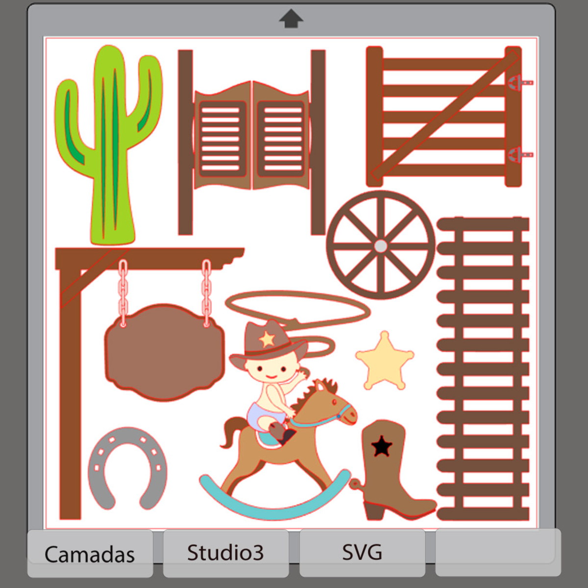 Arquivo topo de bolo mesversário Bebê Cowboy +1 tema da loja - Imagem 2