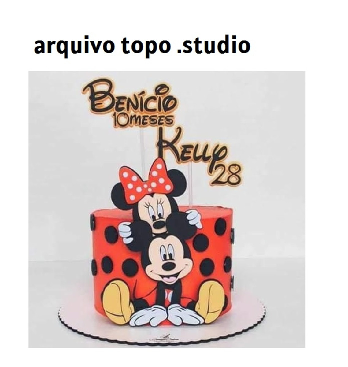 Arquivo Topo de Bolo Mickey e Minie