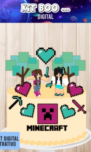 Arquivo Topo de Bolo - Minecraft Menina
