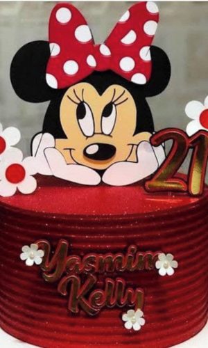 Arquivo topo de bolo Minnie