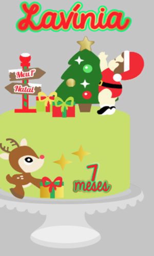 Arquivo Topo de Bolo Natal Baby 3d Camadas