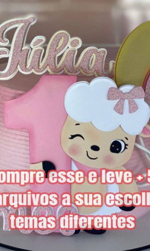 Arquivo Topo de Bolo Ovelinha Camadas .studio